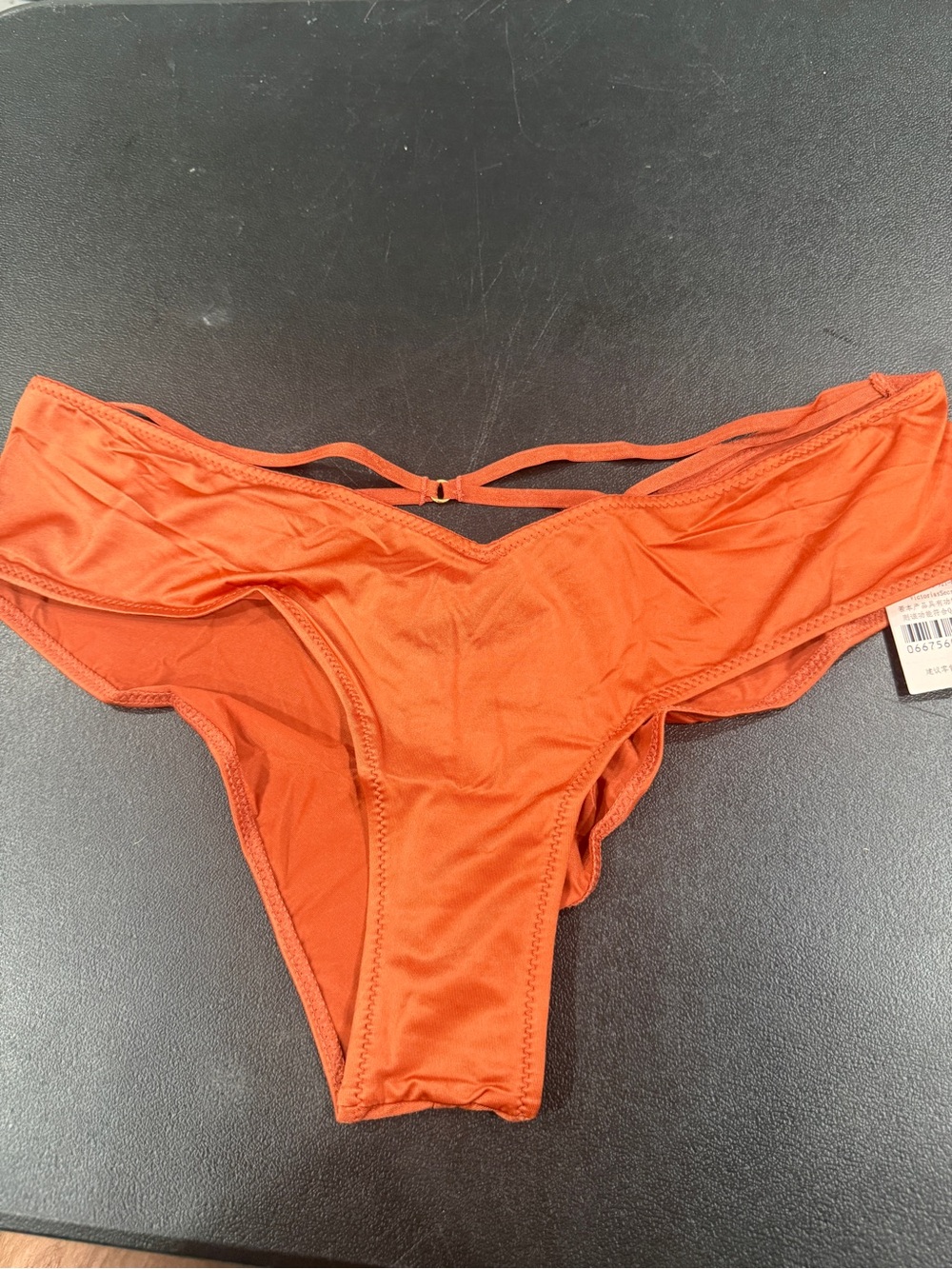 Victoria's Secret Very Sexy Rust Orange Strappy Panty High Leg Bottom